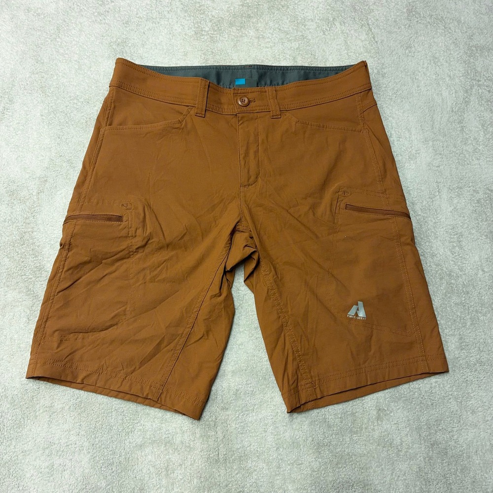 Eddie Bauer First Ascent Guide Pro Shorts 11" Rust Brown Mens 34 (Fit 35)